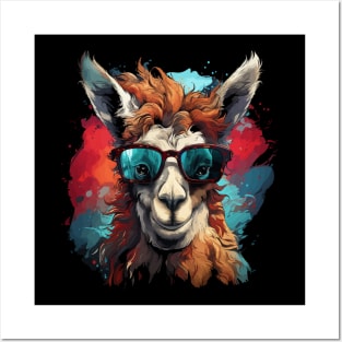 Patriotic Llama Posters and Art